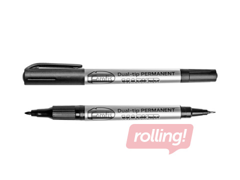 Permanentais marķieris Forofis, CD / DVD, divpusējs, melns, 0.5-2mm