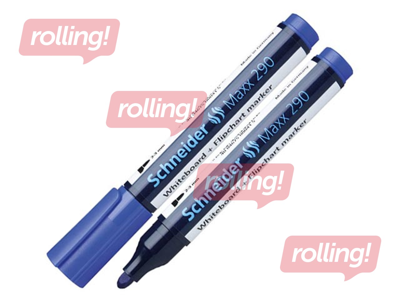 Marķieris baltajai tāfelei, Schneider 290, apaļš, zils