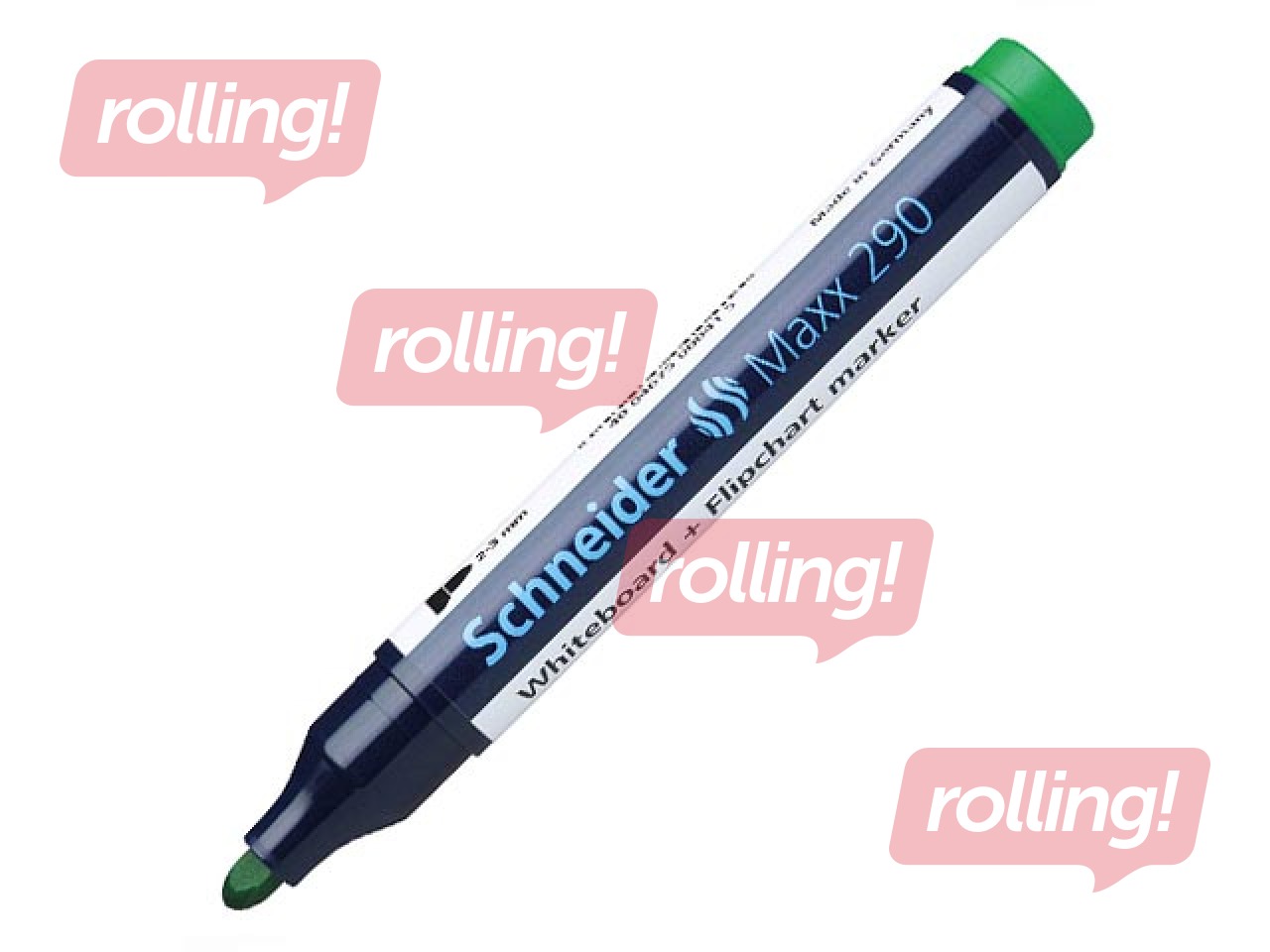 Marķieris baltajai tāfelei, Schneider 290, apaļš, zaļš