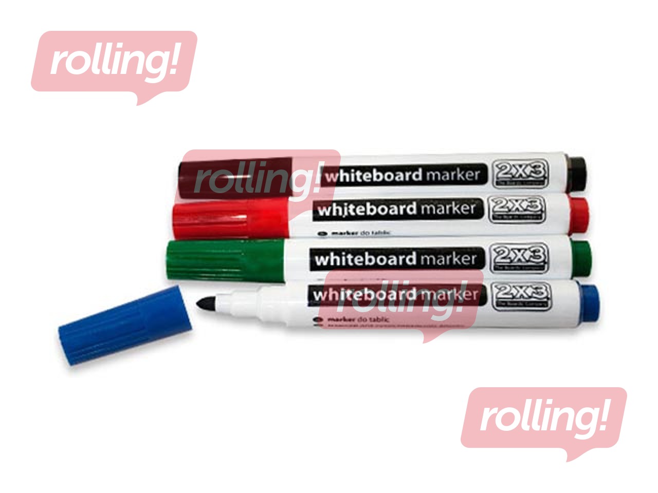 Drywipe markers set 2x3, 4 colours