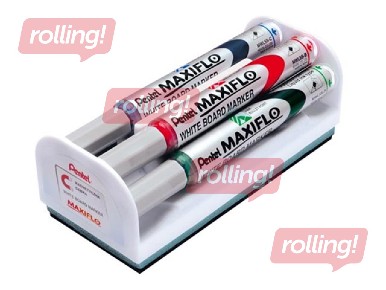 Marķieru komplekts tāfelēm, Pentel Maxiflo, koniski, 4 krāsas