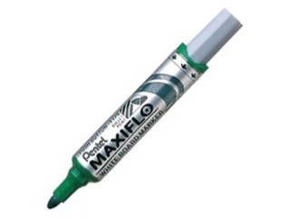 Маркер для белой доски Pentel Maxiflo, 6 мм, круглый, зелёный