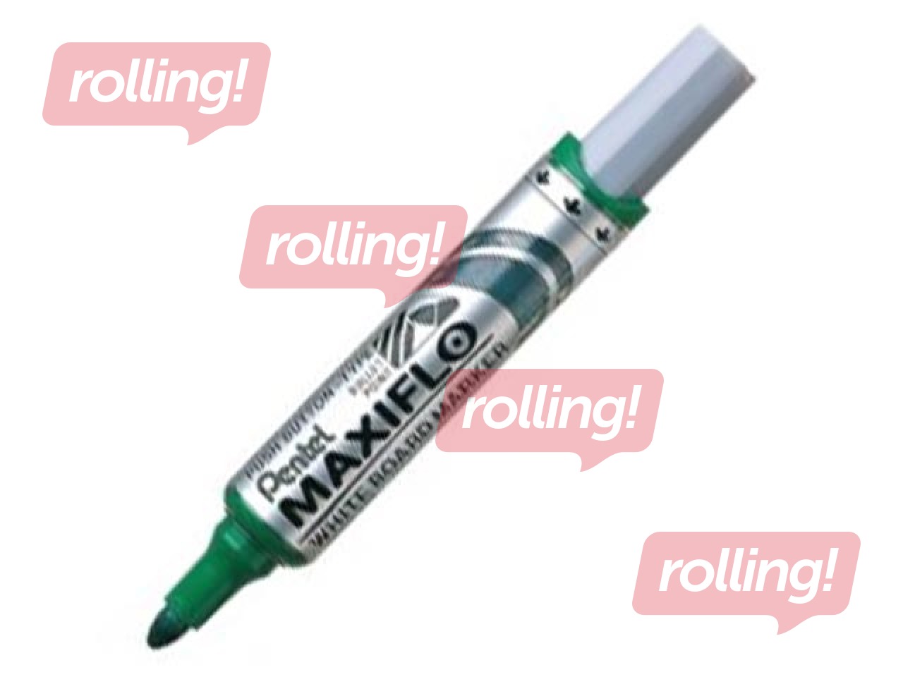 Marķieris baltajām tāfelēm Pentel Maxiflo, 6 mm, apaļš, zaļš