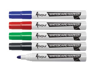 Whiteboard marker, Forpus, rounded tip, black