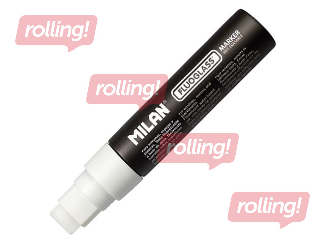 Marker for glass boards Milan Fluoglass, white