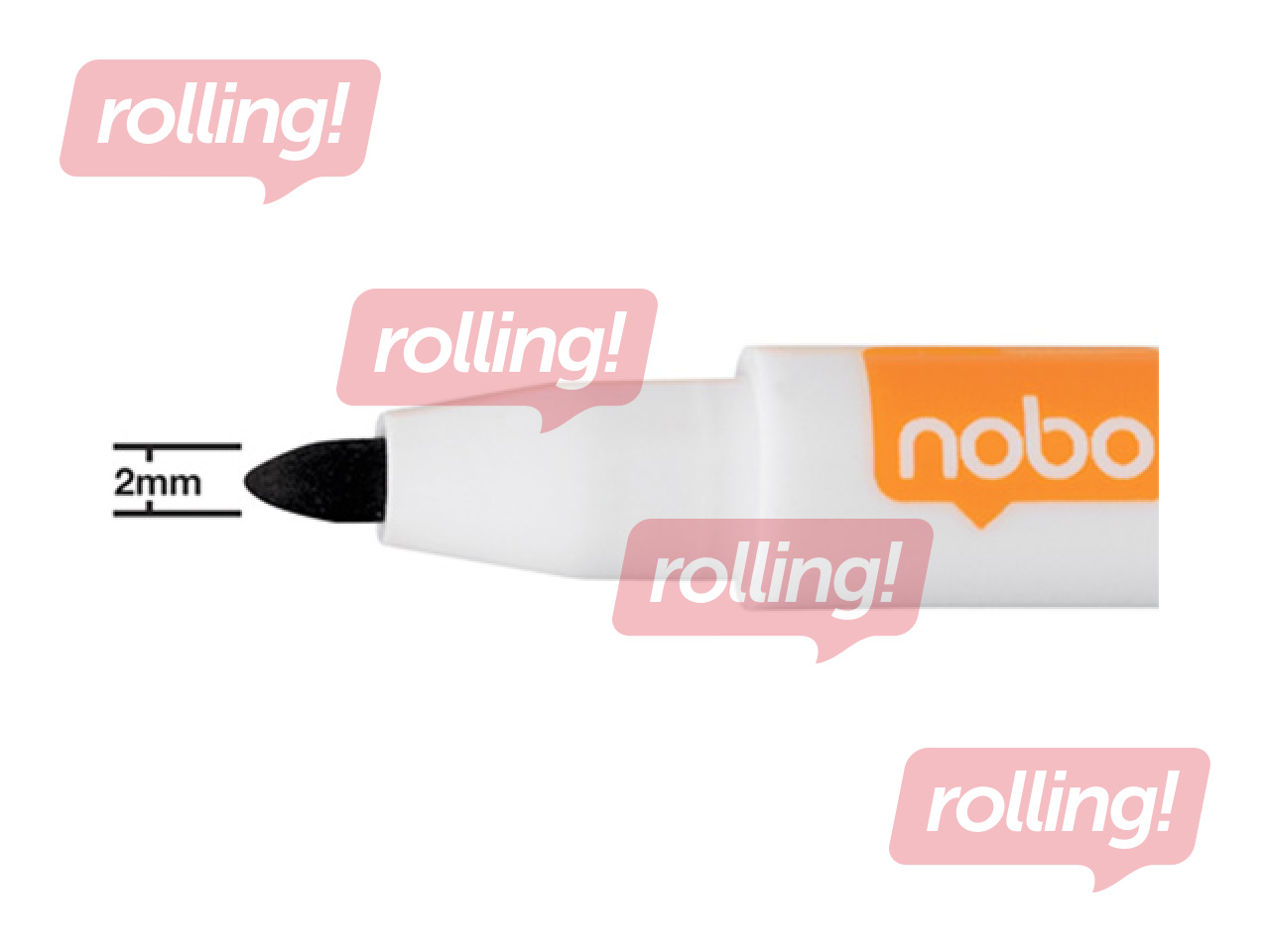 Marķieris baltajai tāfelei, Nobo, melns