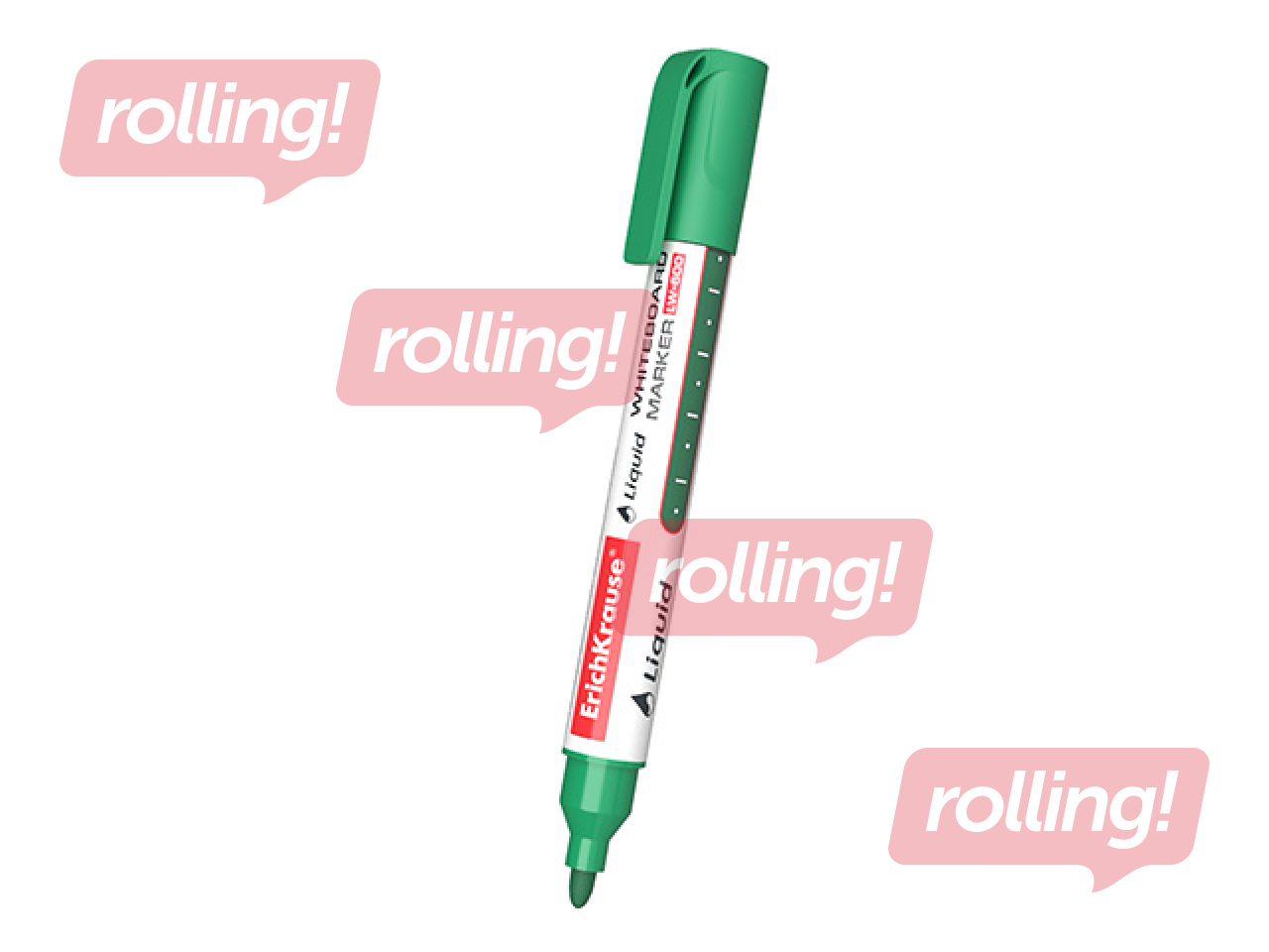 Whiteboard marker, Erich Krause LW-600, round, green