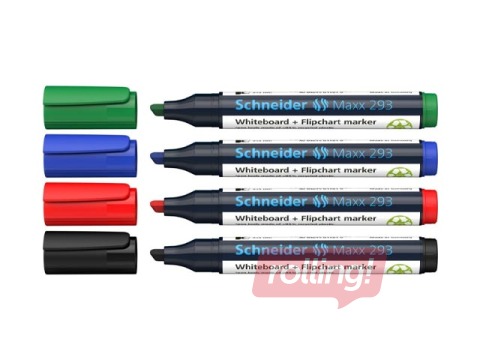 Marķieru komplekts baltajai tāfelei un flipchart papīram Schneider 293, 2-5mm