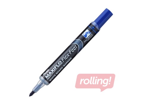 Маркер для белых досок Pentel Maxiflo Flexfeel, конический, 4 мм, синий