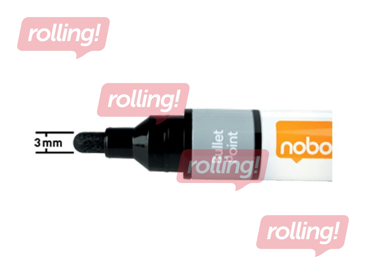 Valge tahvli markerid Nobo Liquid, ümmargune ots, 3 mm, 6 tk