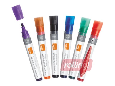 Whiteboard Pens Nobo Liquid, Bullet Tip, 3 mm, 12 pcs
