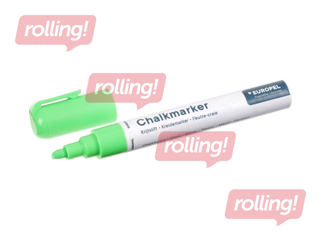 Krīta marķieru komplekts Europel, 6 mm, 8 krāsas