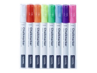 Комплект меловых маркеров Europel, 3 мм, 8 цветов