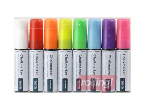 Комплект меловых маркеров Europel, 15 мм, 8 цветов