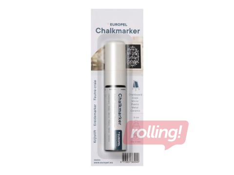 Chalk marker Europel, 15 mm, white