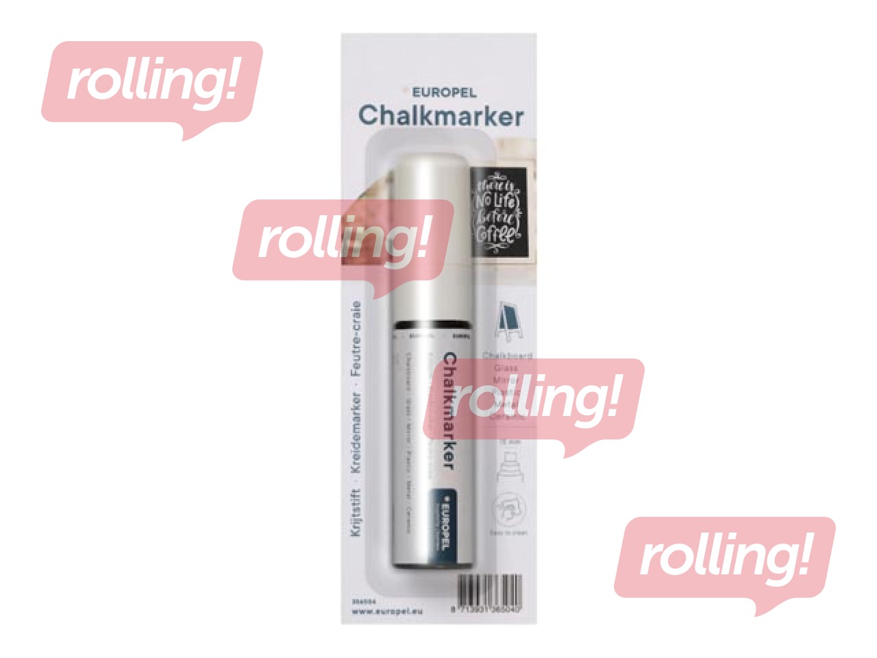 Chalk marker Europel, 15 mm, white