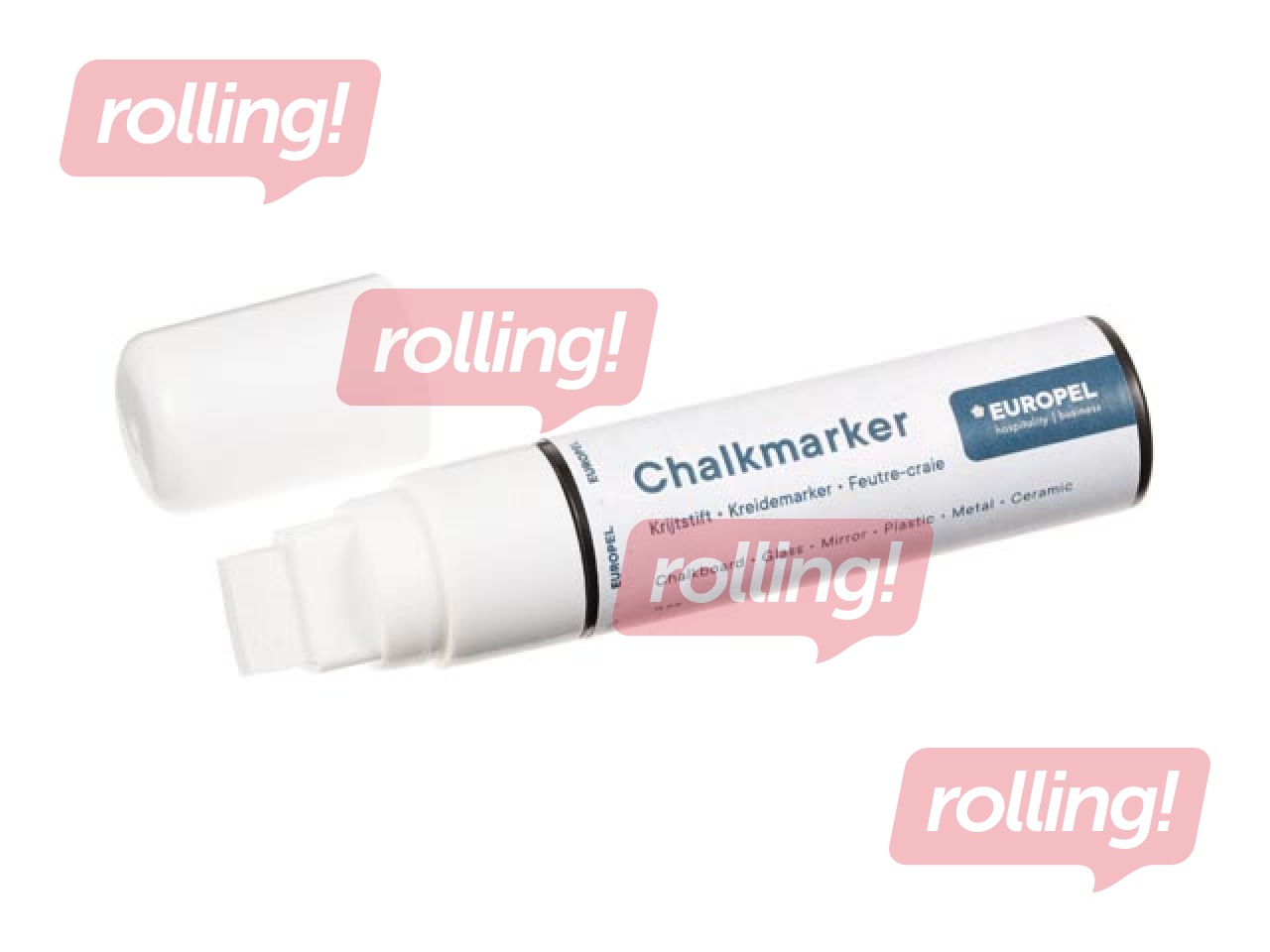 Chalk marker Europel, 15 mm, white