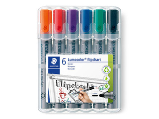 Märkmetahvli komplekt, Staedtler Lumocolor, 6 värvi
