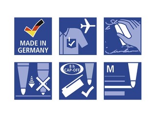 Marķieru komplekts baltajām tāfelēm Staedtler Lumocolor 301, 6 krāsas