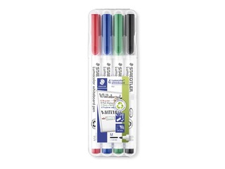 Whiteboard markers set  for white boards Staedtler Lumocolor 301, 4 colours 