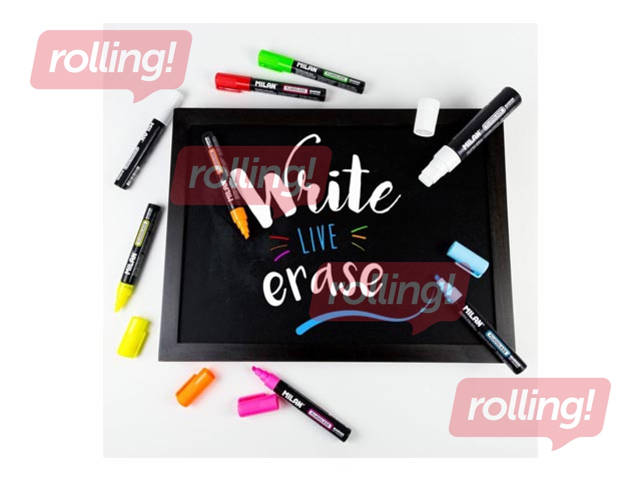 Marker for glass boards Milan, Fluoglass, white, 3-4mm