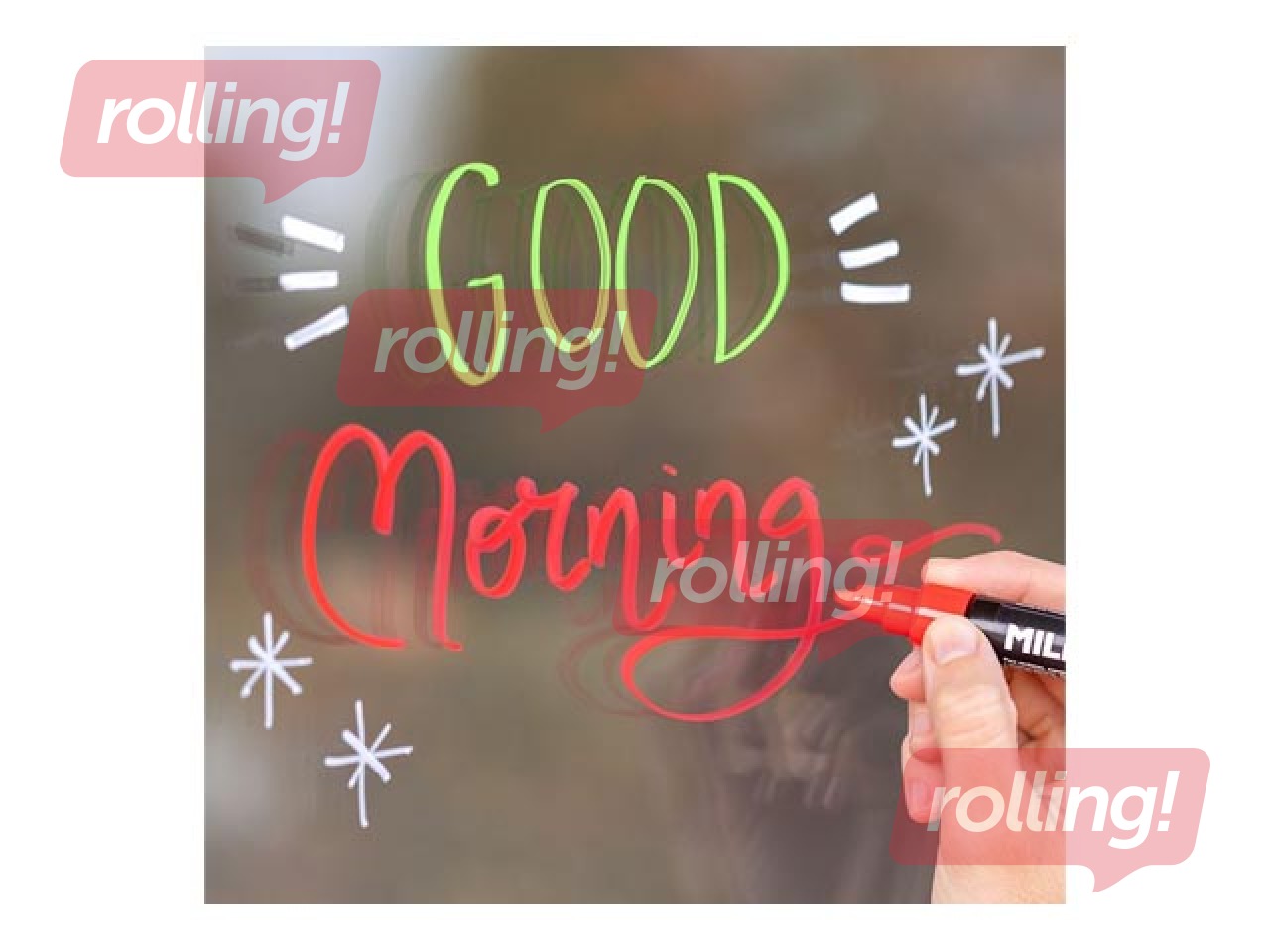 Marķieris stikla tāfelei Milan, Fluoglass, balts, 3-4mm