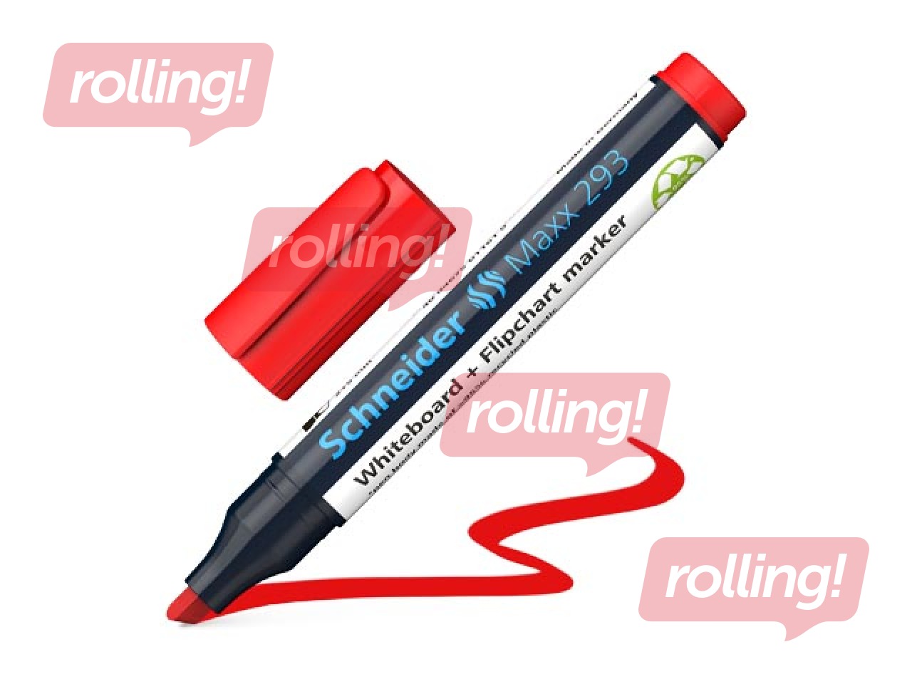 Marķieris baltajai tāfelei un flipchart papīram Schneider 293, 2-5mm, sarkans