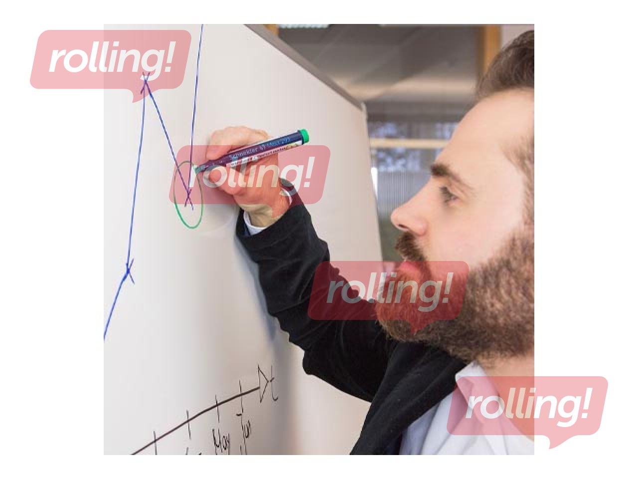 Marķieris baltajai tāfelei un flipchart papīram Schneider 293, 2-5mm, zils