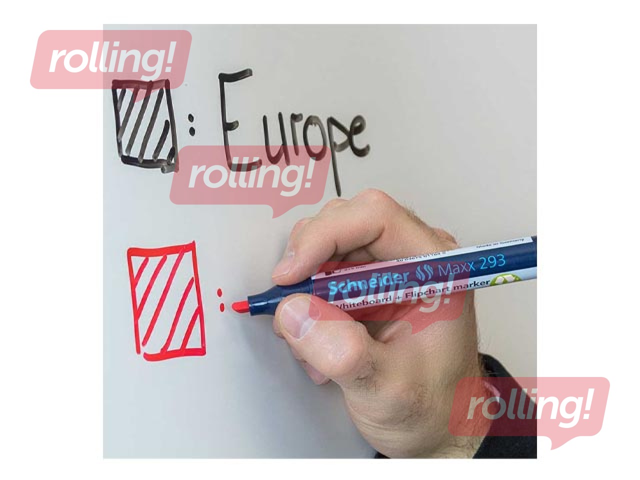 Marķieris baltajai tāfelei un flipchart papīram Schneider 293, 2-5mm, zaļš