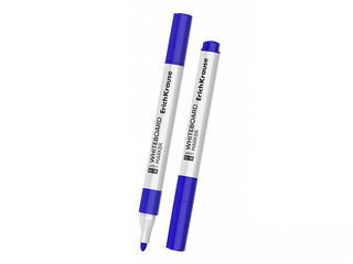 Whiteboard marker ErichKrause W-170, triangular shape, bullet tip, blue