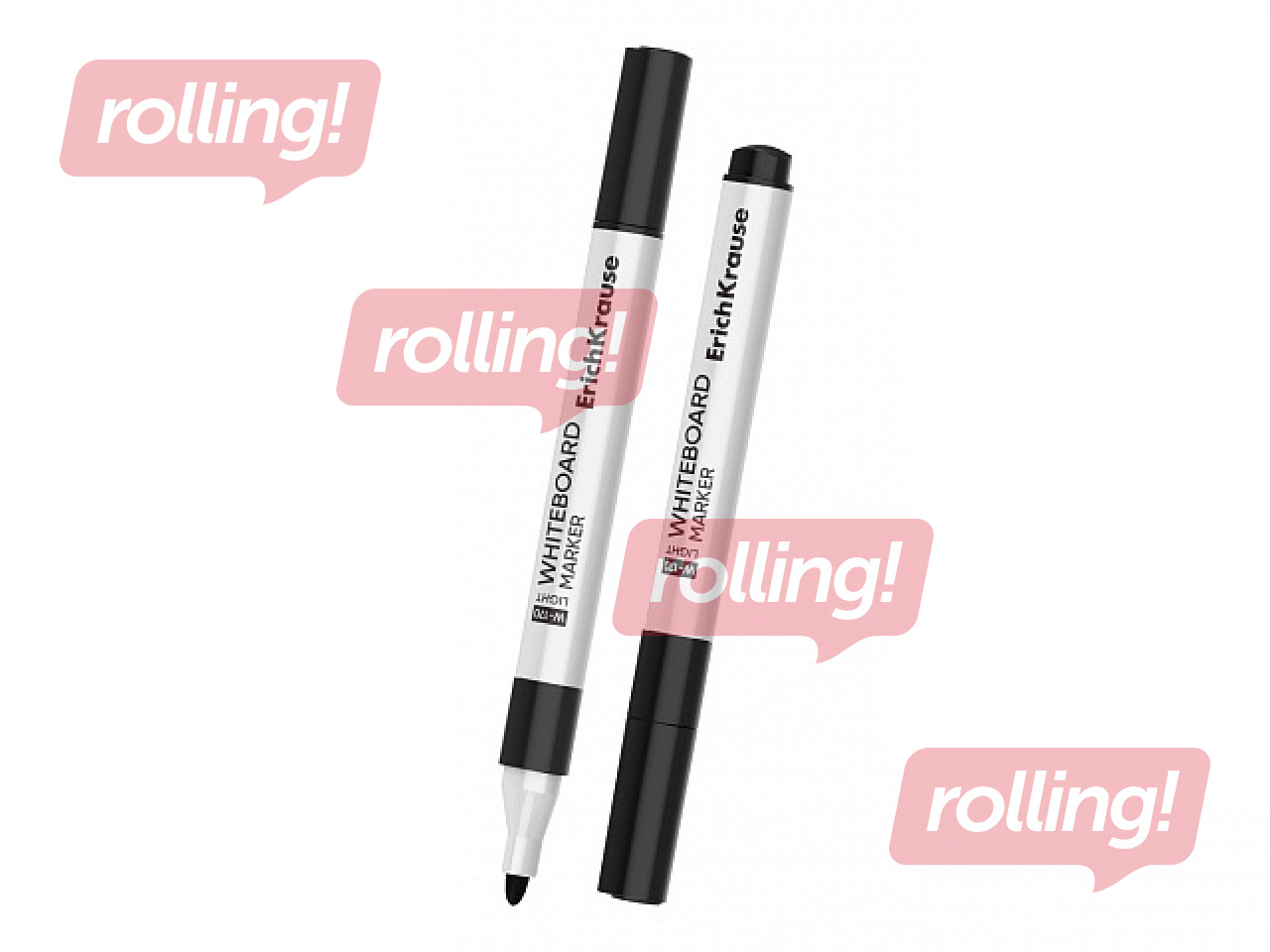 Marķieris baltajai tāfelei, Erich Krause W-170, trīsstūrveida forma, apaļš, melns