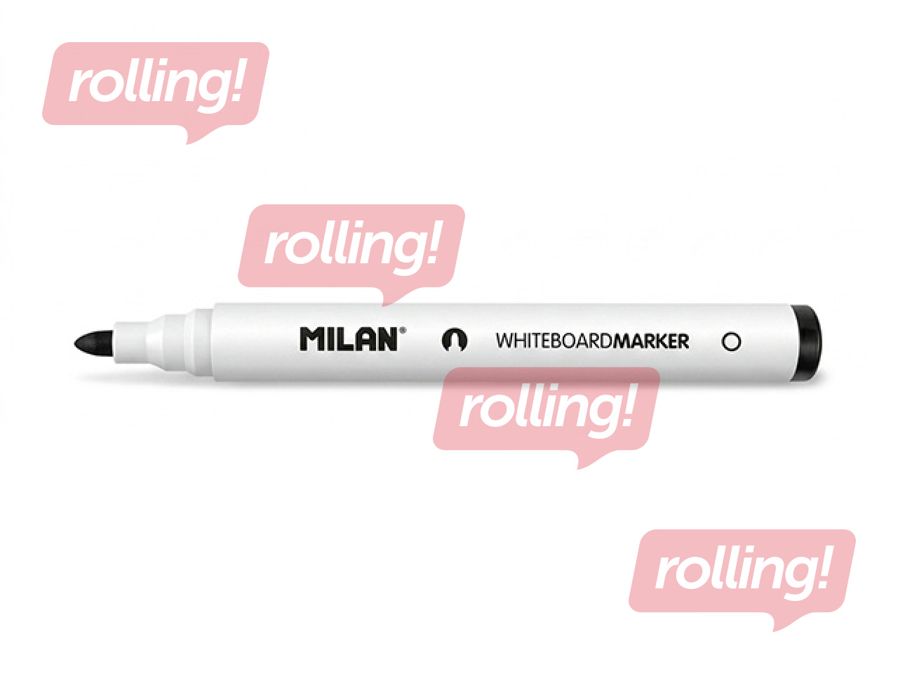 Marķieris baltajai tāfelei, Milan, apaļš, melns, 4.7mm