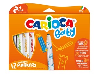 Фломастеры Carioca Super Baby, 12 цветов