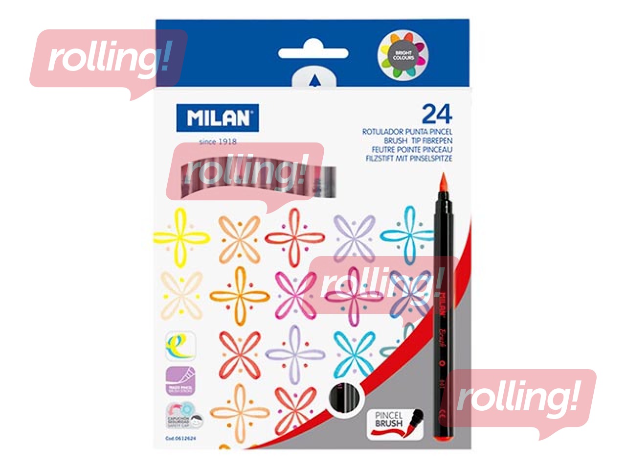 Flomāsteri Milan otas tipa, 24 krāsas