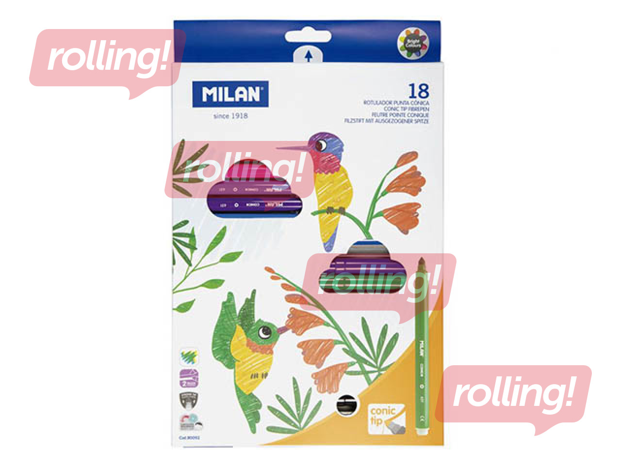 Fibrepens Milan, 18 colours