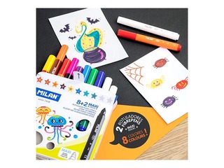 Flomāsteri Milan Maxi Magic, krāsu mainoši, 10 gab.