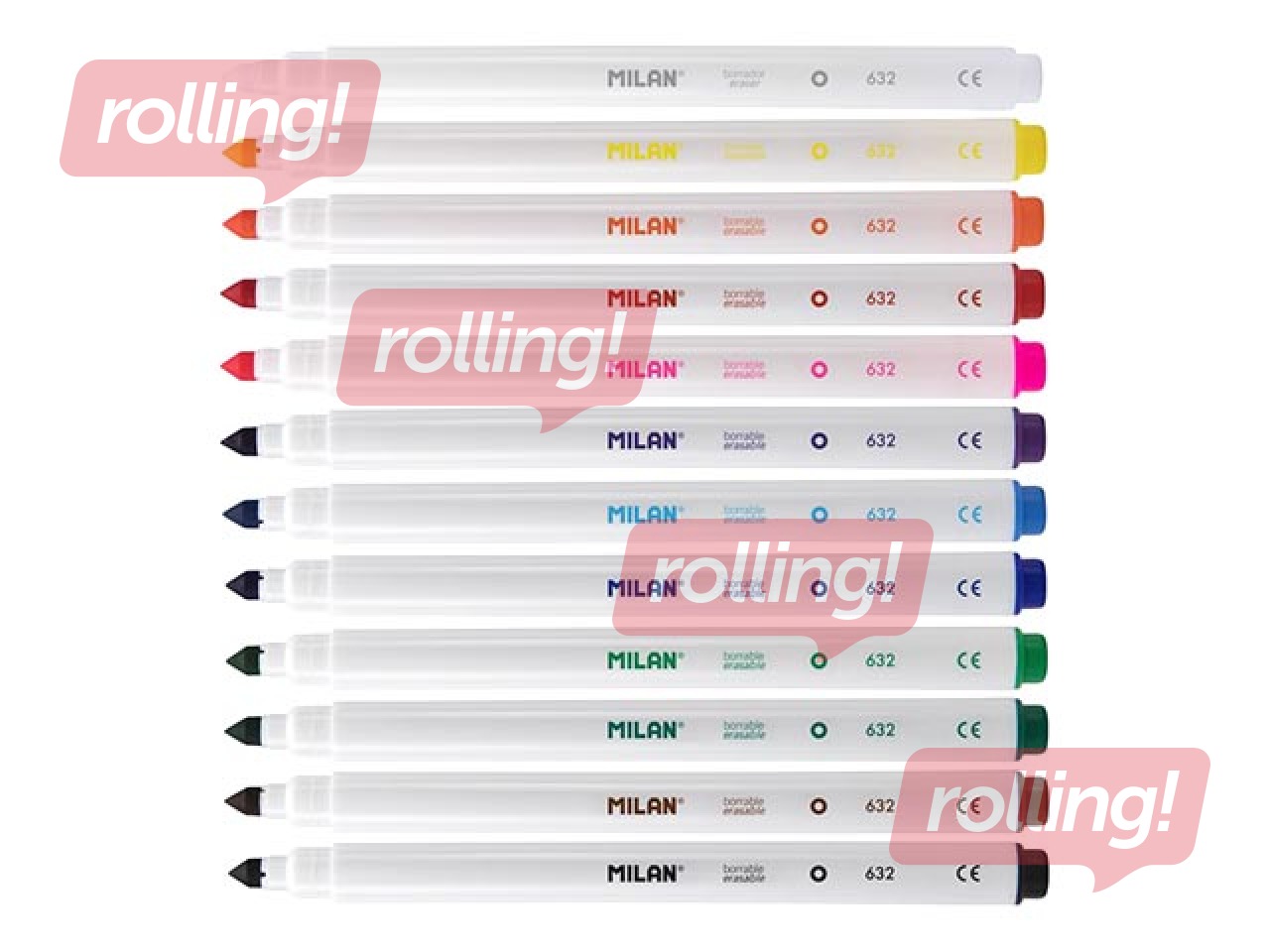 Flomāsteri Milan 11+ 1 flomasteris-dzēšgumija