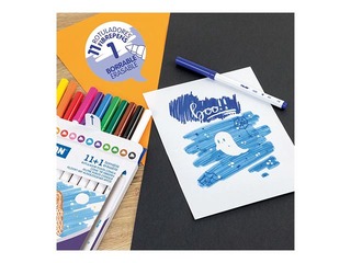 Flomāsteri Milan 11+ 1 flomasteris-dzēšgumija