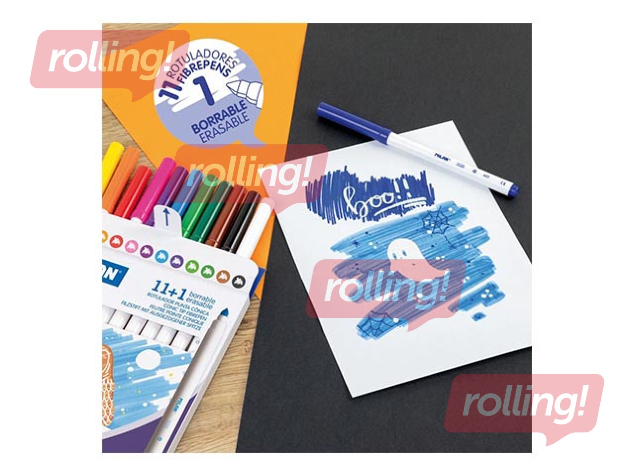 Flomāsteri Milan 11+ 1 flomasteris-dzēšgumija