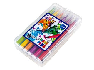 Фломастеры с кистевым наконечником Centrum, 12 цветов