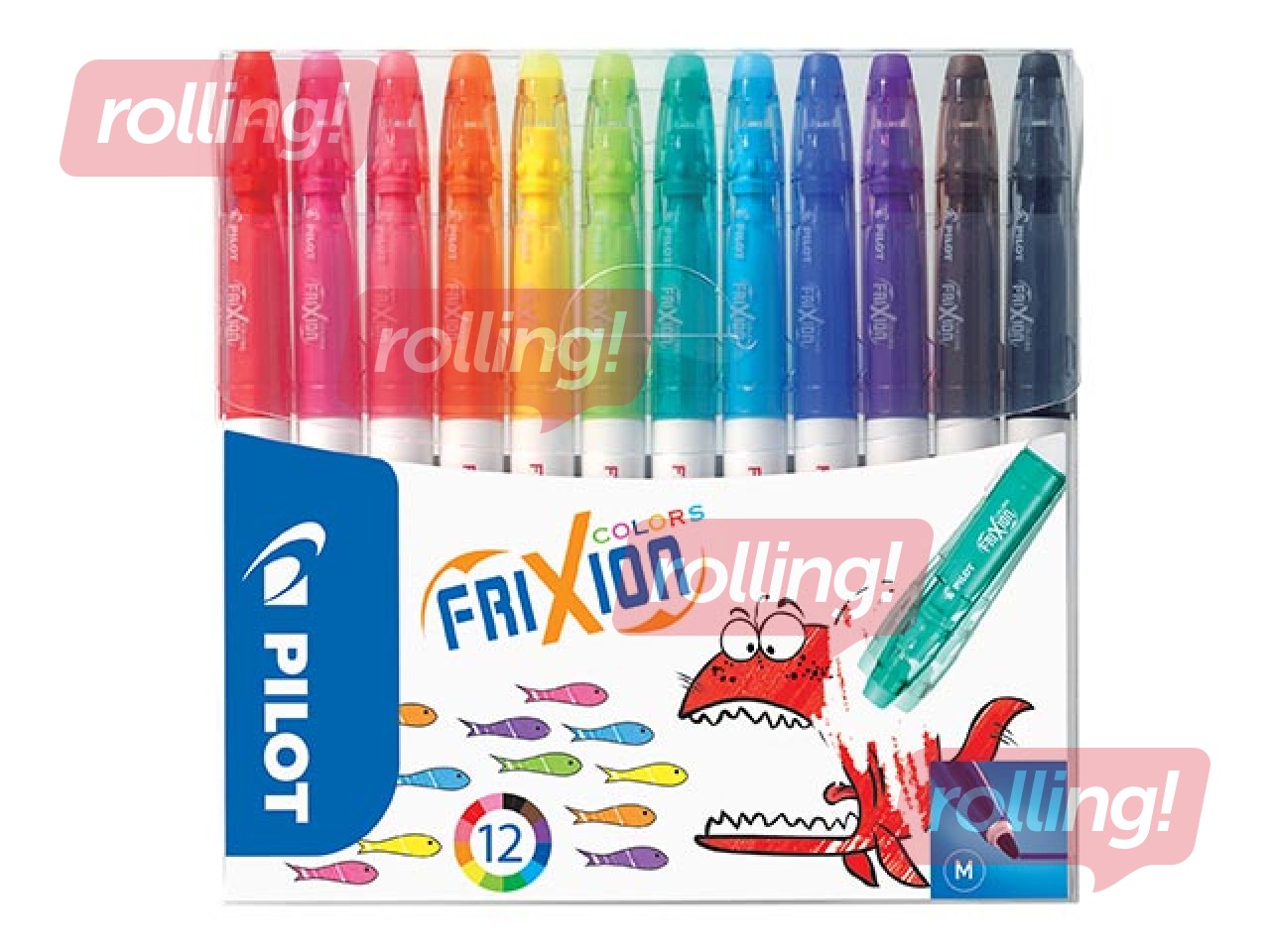 Flomāsteri Pilot Frixion Color, 12 krāsas