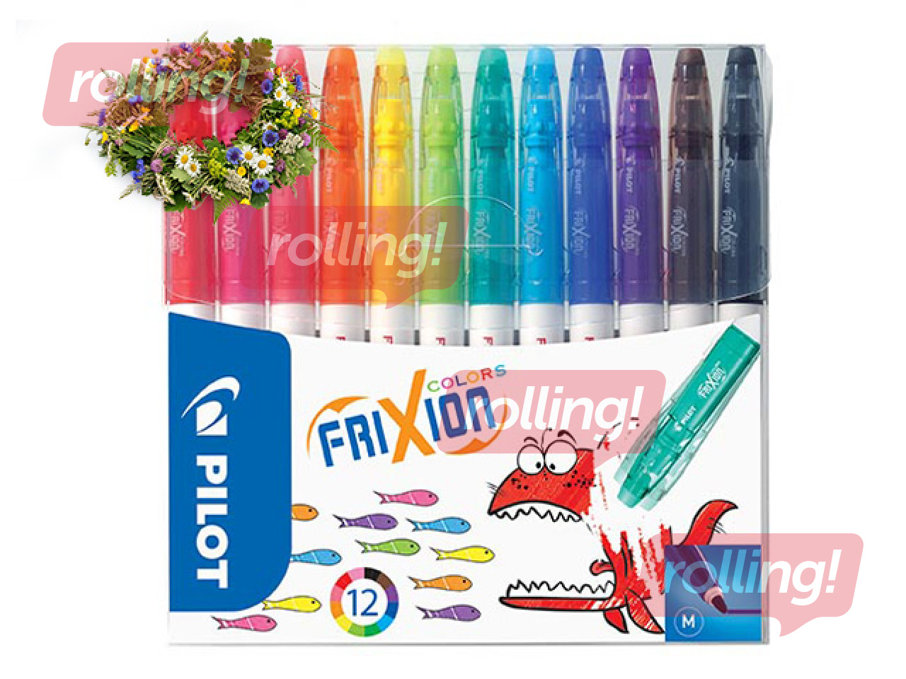 Flomāsteri Pilot Frixion Color, 12 krāsas +Līgo dāvana!