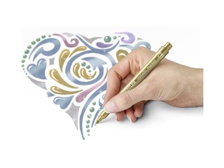 Маркеры Staedtler, 8323 металлик, 6 цветов и черный пигментный фломастер