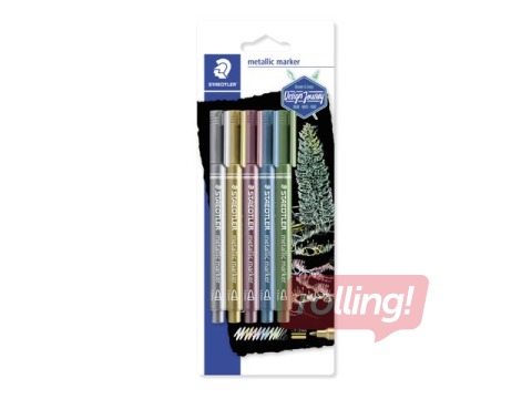 Маркеры Staedtler, 8323 металлик, 5 цветов