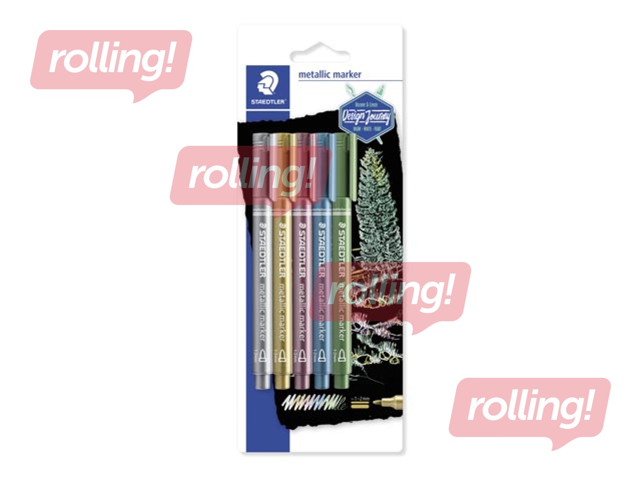 Маркеры Staedtler, 8323 металлик, 5 цветов