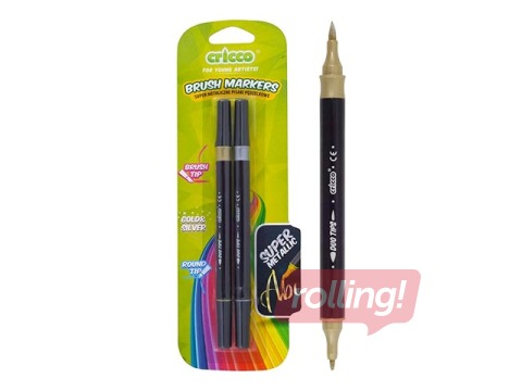 Markerid Cricco, kahepoolsed, kuldne ja hõbedane