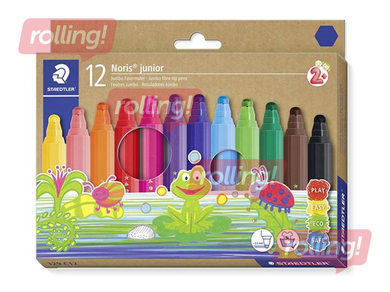 Flomāsters Staedtler Noris junior 329, 12 krāsas