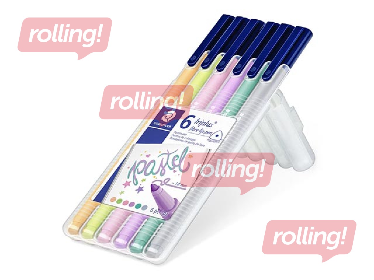 Flomāsteri Staedtler 323, 6 pasteļkrāsas