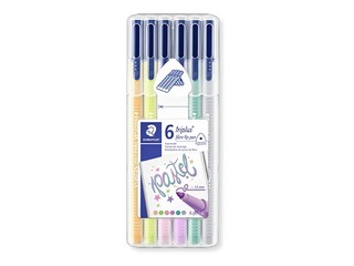 Flomāsteri Staedtler 323, 6 pasteļkrāsas