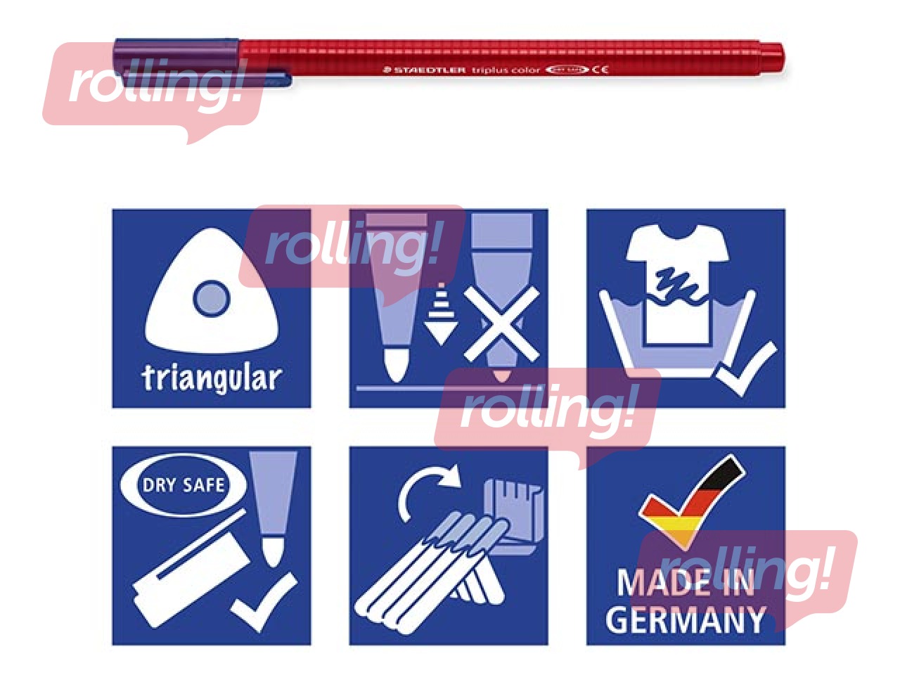 Flomāsteri Staedtler 323, 6 pasteļkrāsas